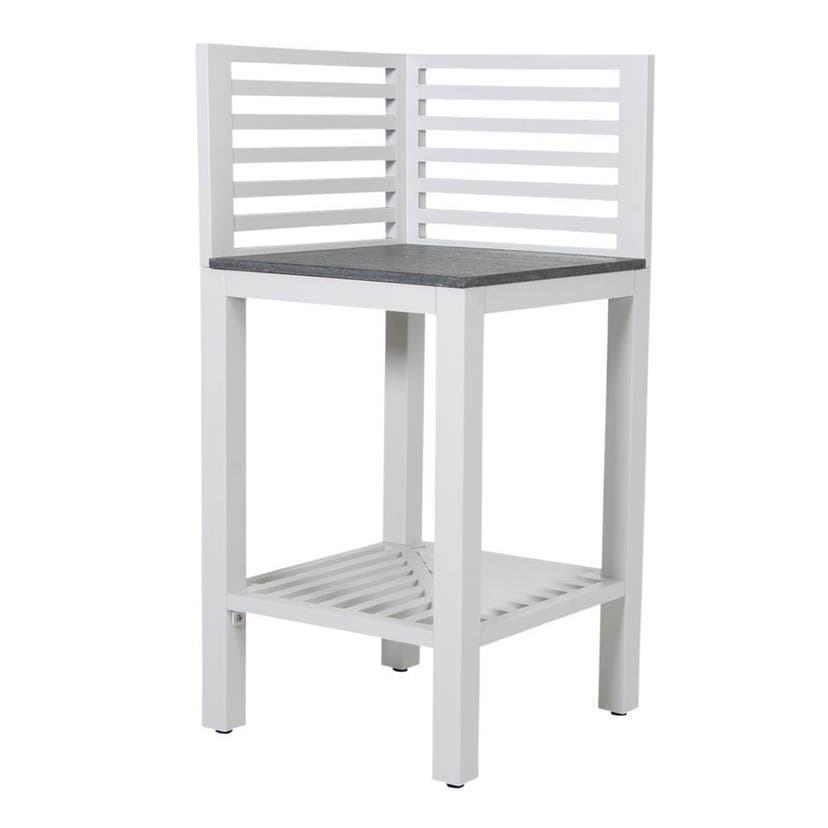 Utekök Bellac, hörndel, L600 x D600 x H1270 mm, svart aluminium