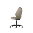 Kontorsstol Malmstolen R3H med hög rygg, Dux-sits, sittdjupjustering, Tyg Capture 5103 Beige