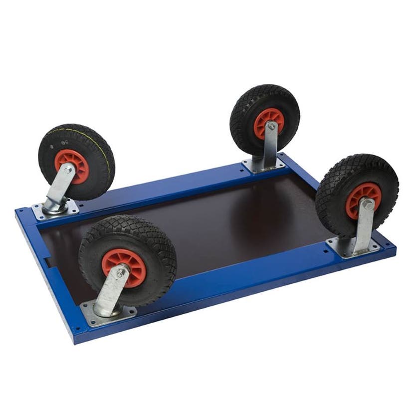 Tillägg för utbyte till 4 st kraftiga luftgummihjul 260x85 mm