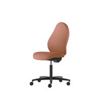 Kontorsstol Malmstolen R3H med hög rygg, Dux-sits, sittdjupjustering, Tyg Capture 4301 Koppar