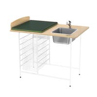 Skötbord Fast 120H tvättdel, skiva 1200x800 mm, höjd 900mm