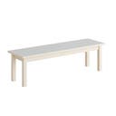 Sittbänk Erika, B1200 x D350 x H450 mm, ben massiv björk och sits av kryssfanér med Ljusgrå högtryckslaminat