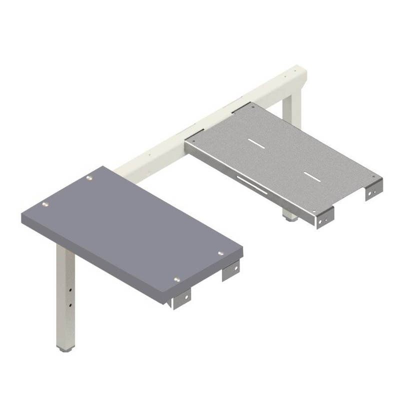Sittbänk till Klädskåp Esko, B300 x D550 mm, Höjd 410 mm, Grå laminat, Start