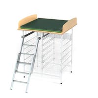 Skötbord Fast 80, skiva 800x800 mm, höjd 900mm, inkl. stege