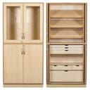 Slöjdskåp Sjöbergsskåpet 1, med 2 st hyllplan, 3 lutande hyllplan & 7 lådor