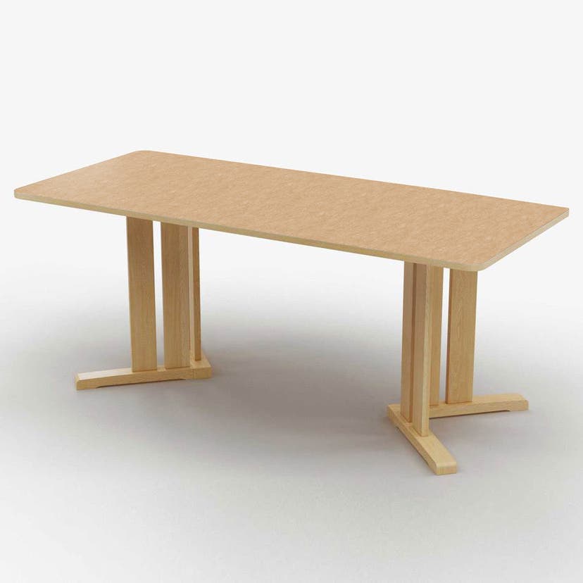 Bord Kupol, 1800x800 mm, runda hörn, V-stativ