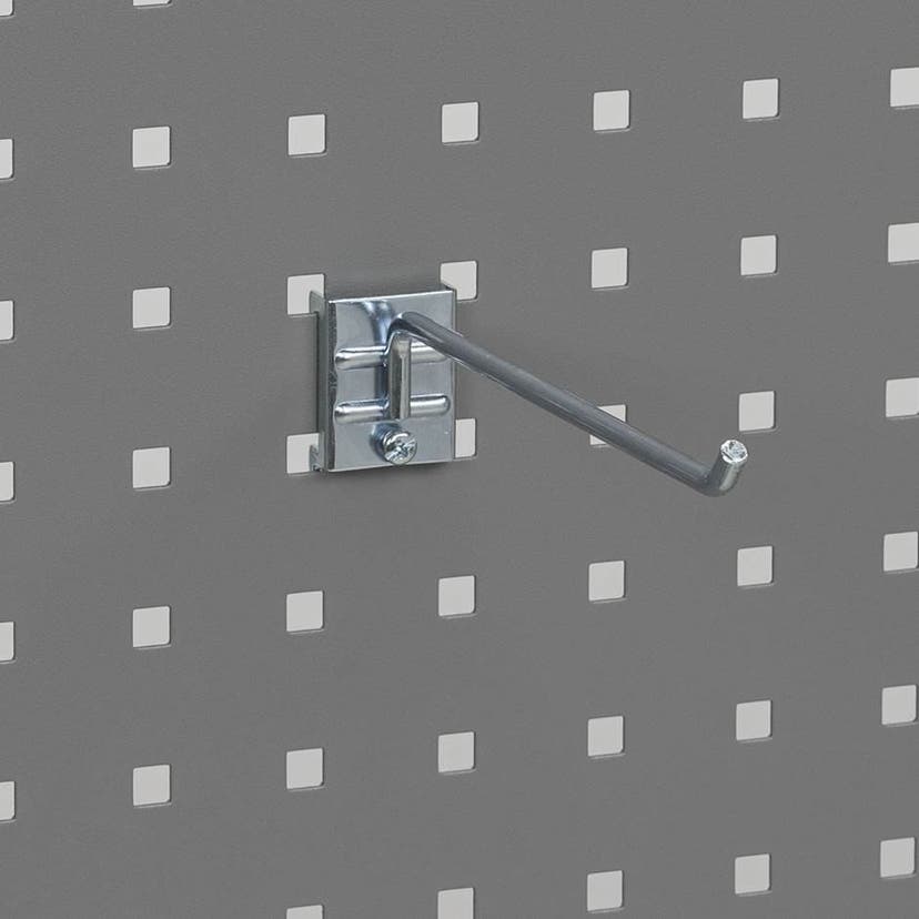 Enkelkrok för verktygspanel, längd 100 mm, tjocklek 6 mm, 5-pack