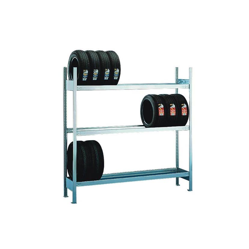 Däckställ Meta Tyre, start, H2000 x B2056 x D436 mm, 3 plan, 400 kg/plan